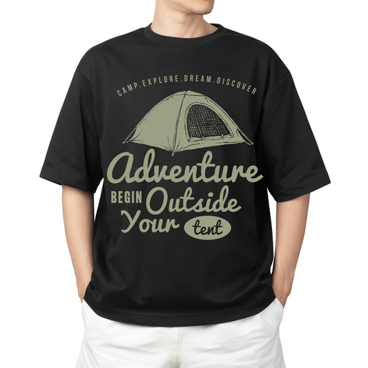 Oversize Adventure Begin Outside Your Tent T-Shirt