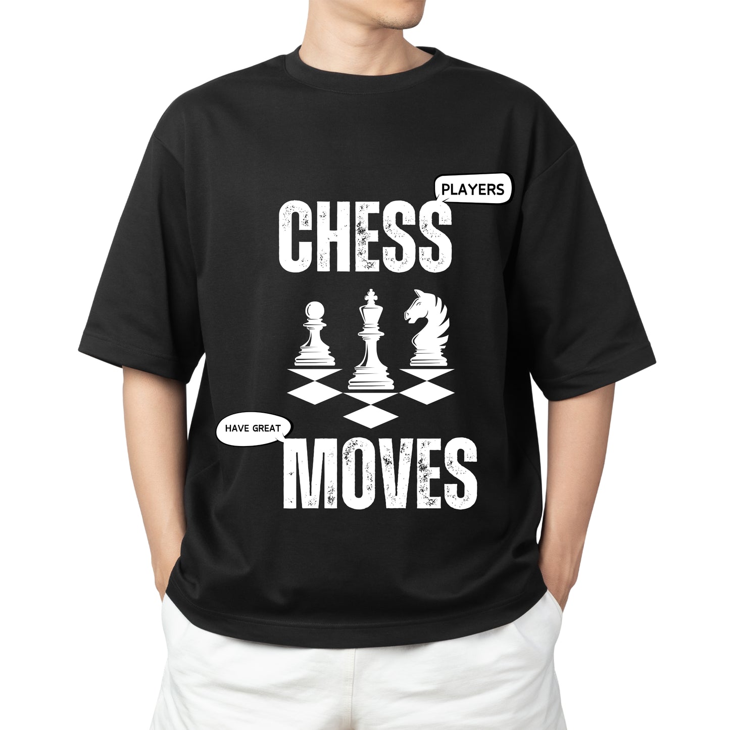 Oversize Chess Moves T-Shirt