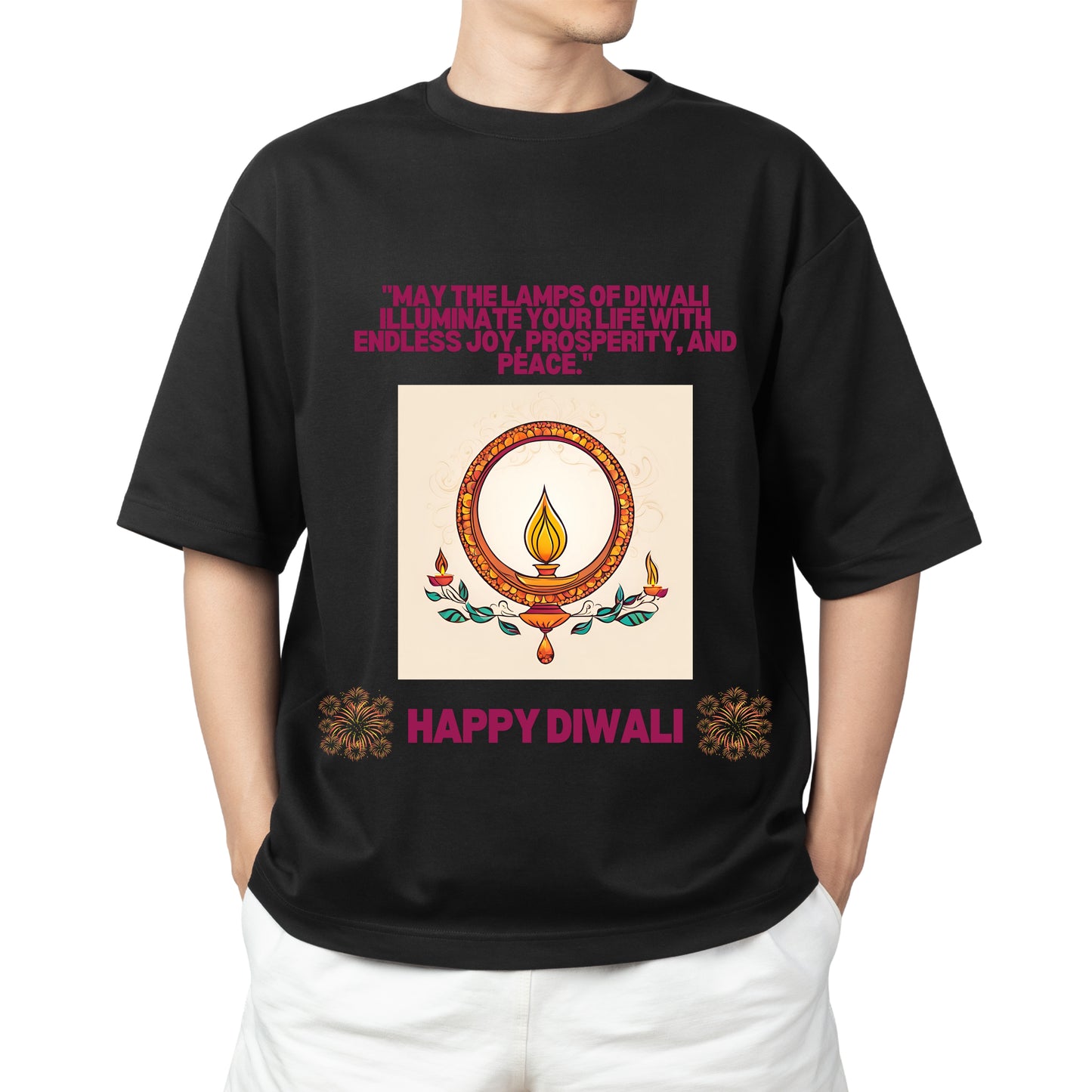 Oversize Lamps & Lanterns: Diwali Special T-shirt