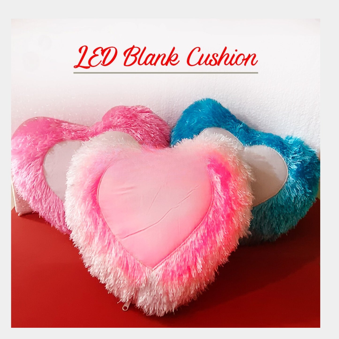 Led Heart Shaped Customized Cushion