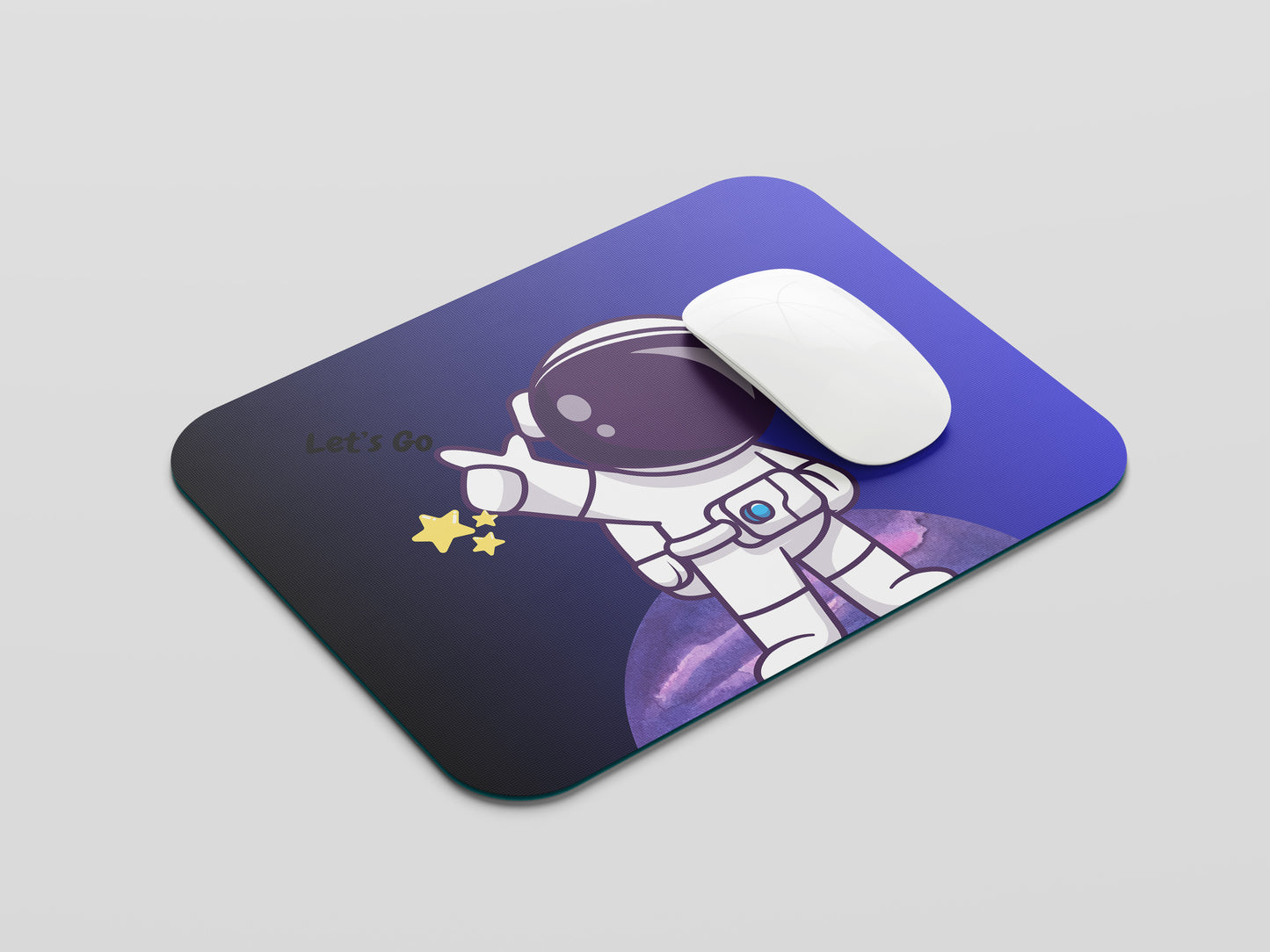 Cosmic Adventure: Astronaut Animation Mouse Pad