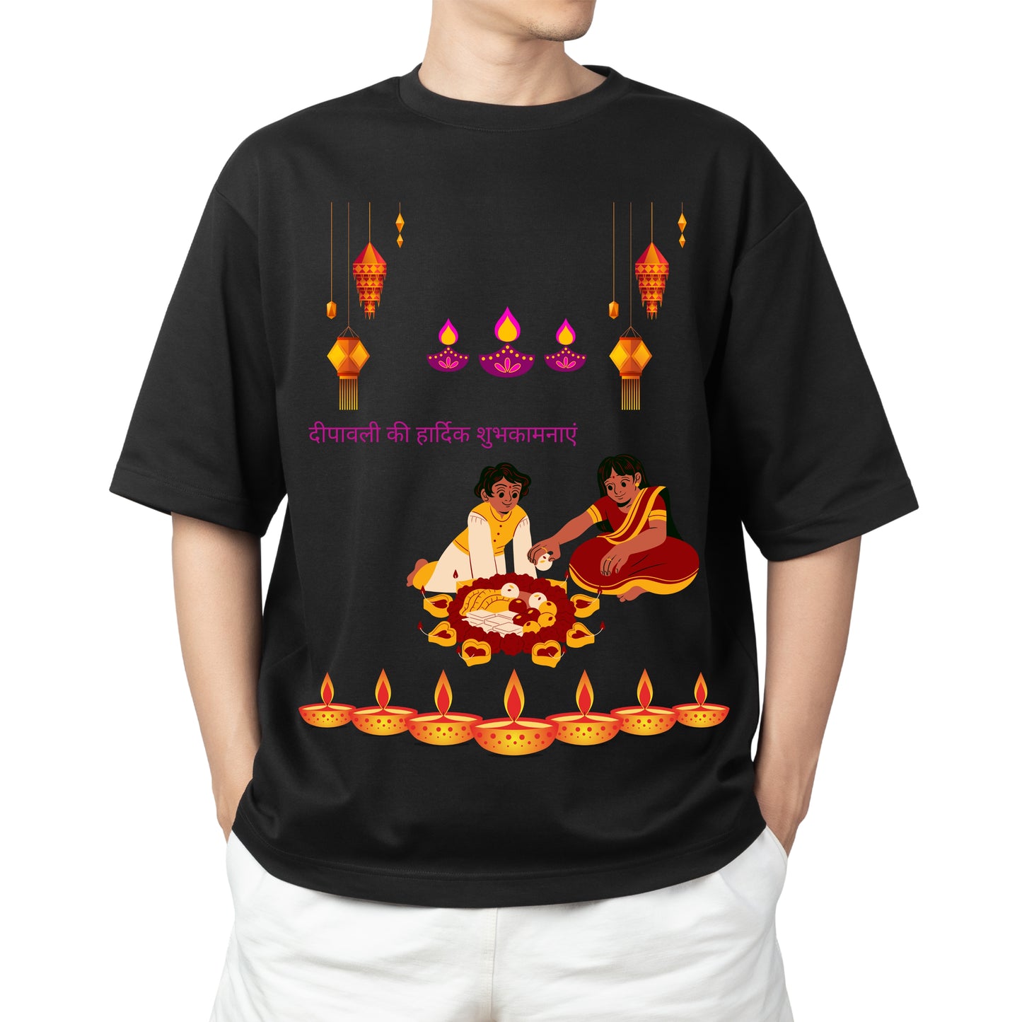 Oversize Shubh Diwali T-shirt