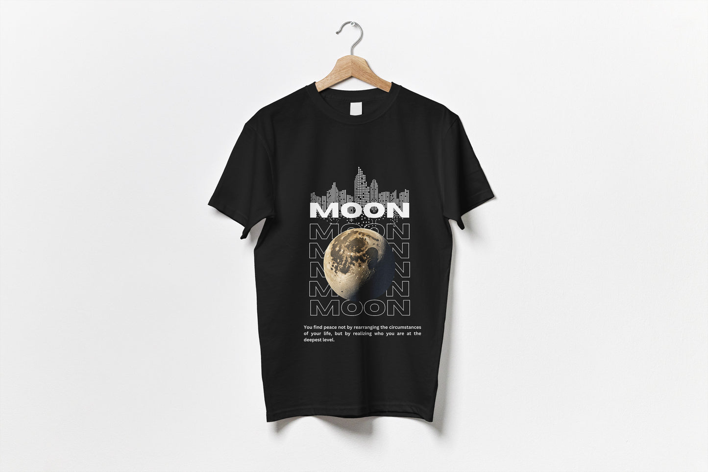 Moonlit Style: T-Shirt with Stunning Moon Print