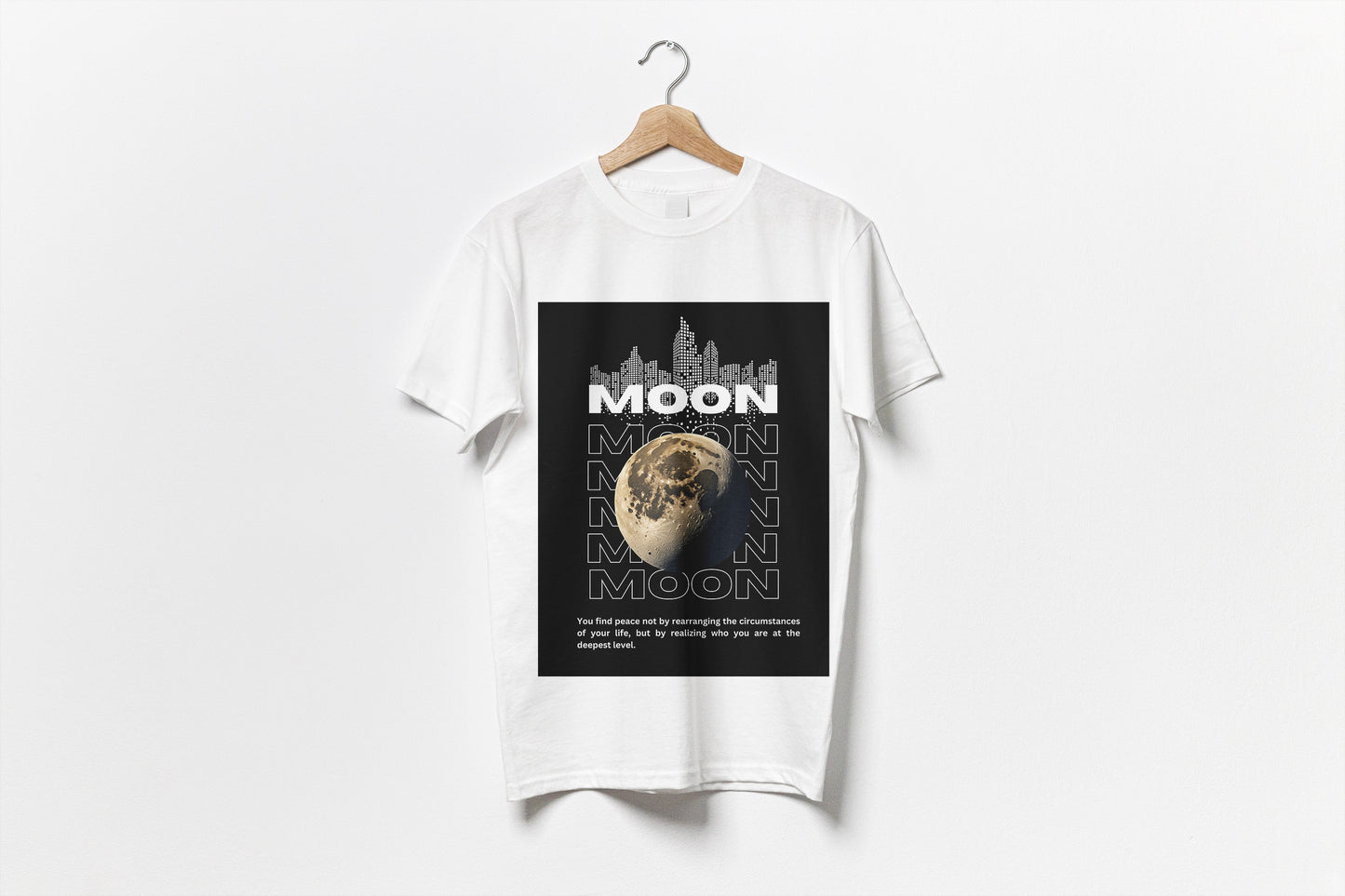 Moonlit Style: T-Shirt with Stunning Moon Print